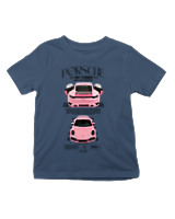 T-Shirt  Παιδικό - Porsche 911 Turbo - Color Thumbnail Σκούρο Μπλε