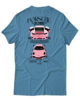 T-Shirt Αντρικό - Porsche 911 Turbo - Color Thumbnail Τιρκουάζ