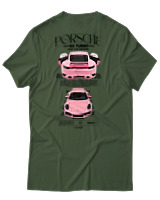 T-Shirt Αντρικό - Porsche 911 Turbo - Color Thumbnail Κυπαρισσί