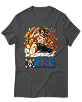 T-Shirt Unisex - Portgas D Ace - Color Thumbnail Ανθρακί