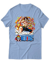 T-Shirt Unisex - Portgas D Ace - Color Thumbnail Γαλάζιο