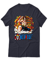 T-Shirt Unisex - Portgas D Ace - Color Thumbnail Σκούρο Μπλε