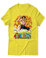 T-Shirt Unisex - Portgas D Ace - Color Thumbnail Κίτρινο