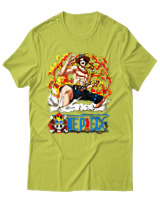 T-Shirt Unisex - Portgas D Ace - Color Thumbnail Λαχανί