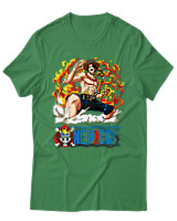T-Shirt Unisex - Portgas D Ace - Color Thumbnail Πράσινο