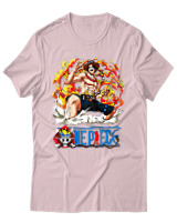 T-Shirt Unisex - Portgas D Ace - Color Thumbnail Απαλό Ροζ
