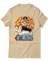 T-Shirt Unisex - Portgas D Ace - Color Thumbnail Μπεζ