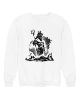 Φούτερ χωρίς κουκούλα - Poseidon Tattoo - Color Thumbnail 'Ασπρο