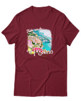 T-Shirt Αντρικό - Positano - Color Thumbnail Σκούρο Κόκκινο