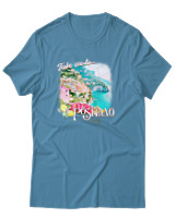 T-Shirt Αντρικό - Positano - Color Thumbnail Τιρκουάζ