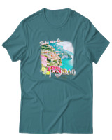 T-Shirt  Γυναικείο - Positano - Color Thumbnail Μπλέ Πράσινο