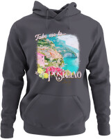 Φούτερ με κουκούλα - Positano - Color Thumbnail Ανθρακί