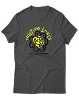 T-Shirt Αντρικό - Positive Vibes - Color Thumbnail Ανθρακί