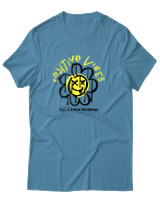 T-Shirt Αντρικό - Positive Vibes - Color Thumbnail Τιρκουάζ