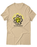 T-Shirt Αντρικό - Positive Vibes - Color Thumbnail Μπεζ