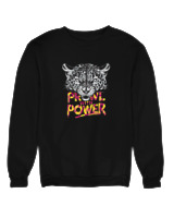 Φούτερ χωρίς κουκούλα Αντρικό - Prawl With Power - Color Thumbnail Μαύρο