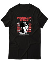 T-Shirt Αντρικό - Problem Child - Color Thumbnail Μαύρο