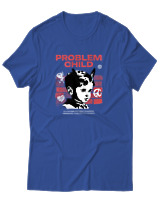 T-Shirt Αντρικό - Problem Child - Color Thumbnail Μπλε Ρουά