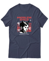 T-Shirt Αντρικό - Problem Child - Color Thumbnail Μπλε Γκρι