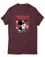 T-Shirt Αντρικό - Problem Child - Color Thumbnail Μπορντό
