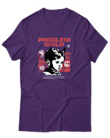 T-Shirt Αντρικό - Problem Child - Color Thumbnail Σκούρο Μωβ