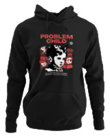 Φούτερ με κουκούλα - Problem Child - Color Thumbnail Μαύρο