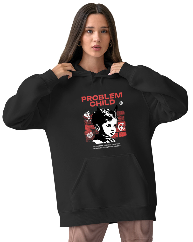 Φούτερ με κουκούλα Γυναικείο - Problem Child - Image 2