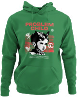 Φούτερ με κουκούλα - Problem Child - Color Thumbnail Kelly Green