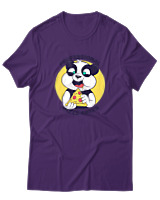 T-Shirt Αντρικό - Professional Pizza Eater - Color Thumbnail Σκούρο Μωβ