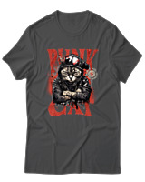T-Shirt Αντρικό - Punk Cat - Color Thumbnail Ανθρακί