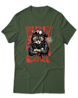 T-Shirt Αντρικό - Punk Cat - Color Thumbnail Κυπαρισσί