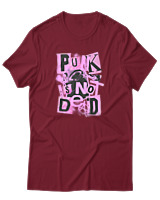 T-Shirt Αντρικό - Punk Is Not Dead - Color Thumbnail Σκούρο Κόκκινο