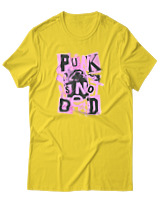 T-Shirt Αντρικό - Punk Is Not Dead - Color Thumbnail Χρυσό Κίτρινο
