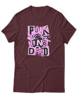 T-Shirt Αντρικό - Punk Is Not Dead - Color Thumbnail Μπορντό