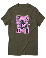 T-Shirt Αντρικό - Punk Is Not Dead - Color Thumbnail Χακί