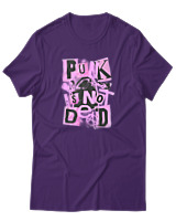 T-Shirt Αντρικό - Punk Is Not Dead - Color Thumbnail Σκούρο Μωβ