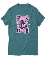 T-Shirt Αντρικό - Punk Is Not Dead - Color Thumbnail Μπλε Πράσινο
