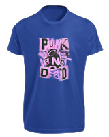 T-Shirt Fit Αντρικό - Punk Is Not Dead - Color Thumbnail Μπλε Ρουά