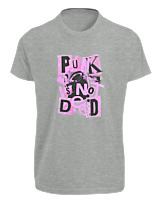 T-Shirt Fit Αντρικό - Punk Is Not Dead - Color Thumbnail Γκρι Μελανζέ