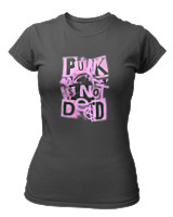 T-Shirt Στενή Γραμμή Γυναικείο - Punk Is Not Dead - Color Thumbnail Ανθρακί