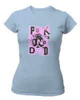 T-Shirt Στενή Γραμμή Γυναικείο - Punk Is Not Dead - Color Thumbnail Γαλάζιο