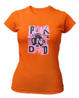 T-Shirt Στενή Γραμμή Γυναικείο - Punk Is Not Dead - Color Thumbnail Πορτοκαλί