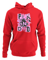 Φούτερ με κουκούλα Γυναικείο - Punk Is Not Dead - Color Thumbnail Κόκκινο