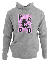 Φούτερ με κουκούλα Γυναικείο - Punk Is Not Dead - Color Thumbnail Γκρι Μελανζέ