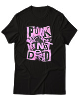 T-Shirt  Γυναικείο - Punk Is Not Dead - Color Thumbnail Μαύρο
