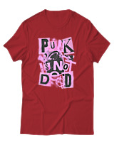 T-Shirt  Γυναικείο - Punk Is Not Dead - Color Thumbnail Κόκκινο