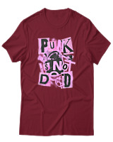 T-Shirt  Γυναικείο - Punk Is Not Dead - Color Thumbnail Σκούρο Κόκκινο