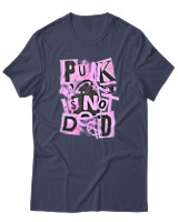T-Shirt  Γυναικείο - Punk Is Not Dead - Color Thumbnail Μπλέ Γκρί