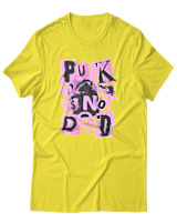 T-Shirt  Γυναικείο - Punk Is Not Dead - Color Thumbnail Κίτρινο