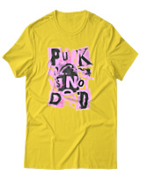 T-Shirt  Γυναικείο - Punk Is Not Dead - Color Thumbnail Κίτρινο Χρυσό